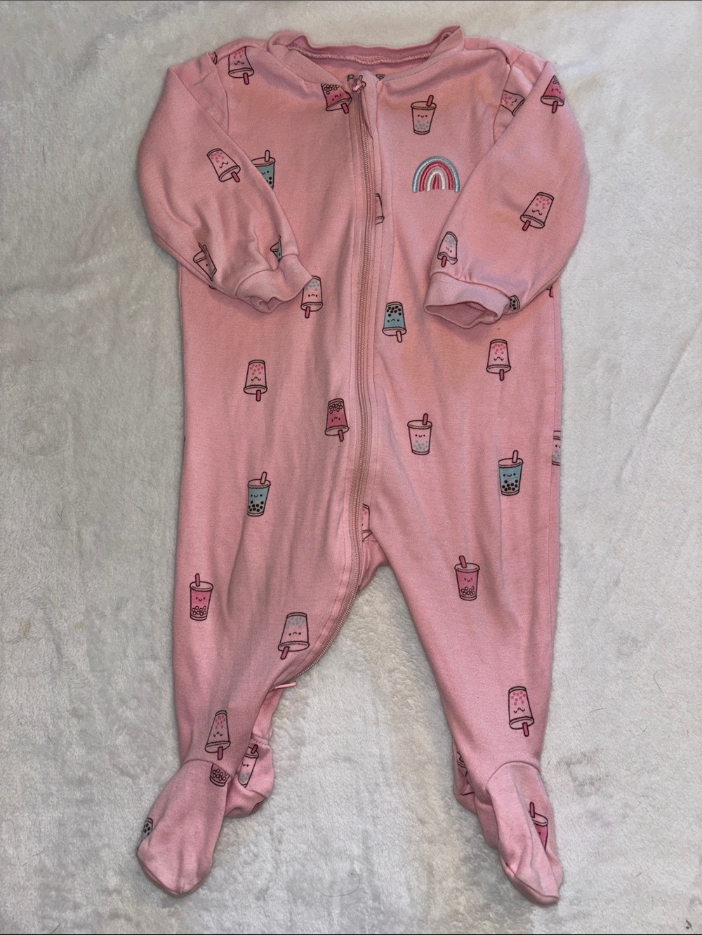 (2 for $10) PEKKLE 6 month Baby One-Piece Footed Pajamas baby girl clothing
